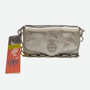 Tory Burch Silver Classic Mini Bag